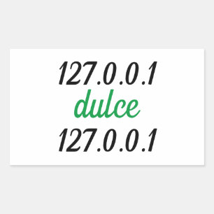 Adesivo 127.0.0.1 dulce 127.0.0.1 rectangular sticker