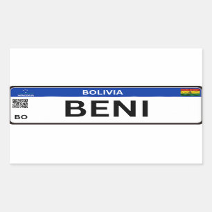 Adesivo  Beni Mercosur Rectangular Sticker