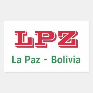 Adesivo La Paz Bolivia Rectangular Sticker