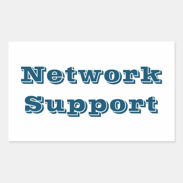 Adesivo network support rectangular sticker (Front)