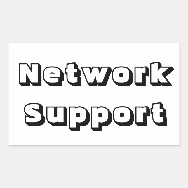 Adesivo network support rectangular sticker (Front)