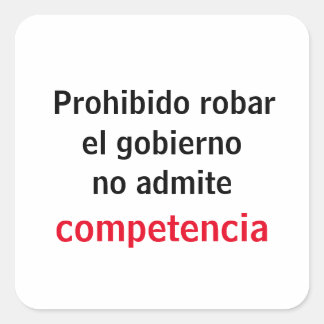 Adesivo no robar square sticker