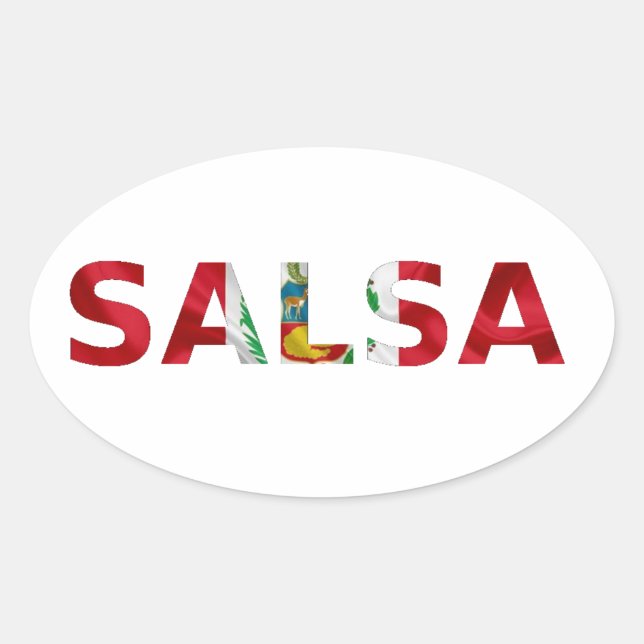 Adesivo salsa Perú Oval Sticker (Front)