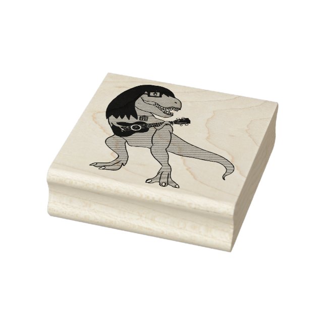 ADH T-Rex Guitar Rubber Stamp (Stamp)