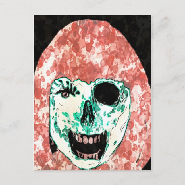 ADH Zombie Watercolor Postcard (Front)