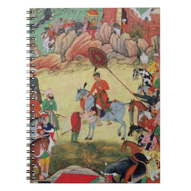 Adham Khan paying homage to Akbar at Sarangpur, Ce Notebook (Front)