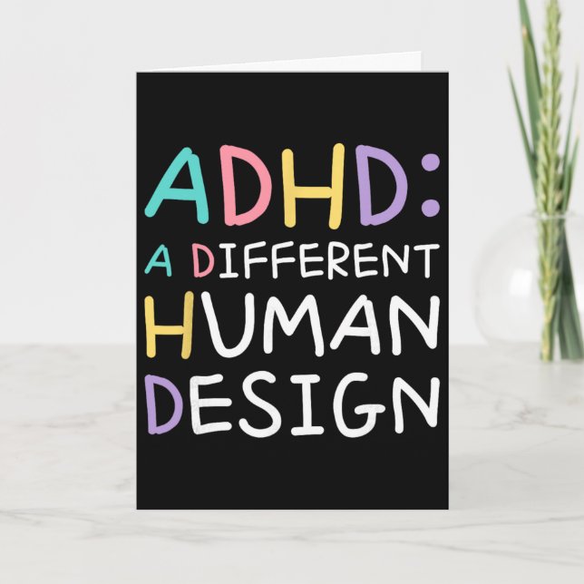 Adhd A Different Human Design Awareness Statement  Card (Front)