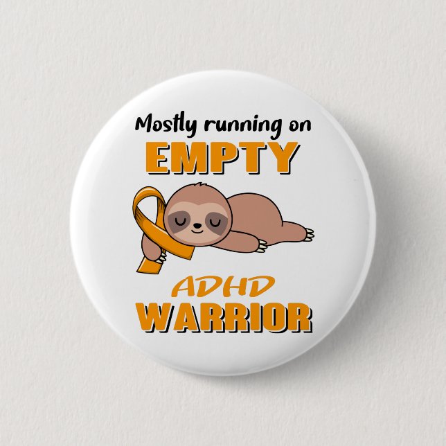 ADHD Awareness 6 Cm Round Badge (Front)