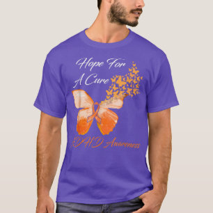 ADHD Awareness Hope For A Cure Butterfly  T-Shirt