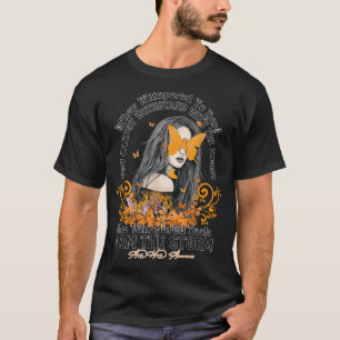 ADHD Awareness i'm the storm girl butterfly ribbon T-Shirt