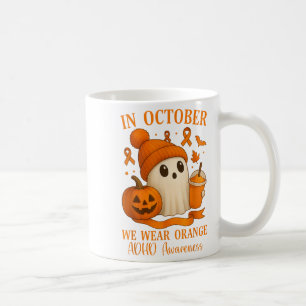 Adhd Awareness In October We Wear Orange Halloween Coffee Mug
