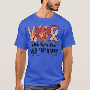 ADHD Awareness Nobody Fights Alone Support ADHD Wa T-Shirt