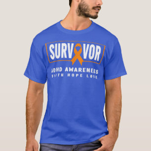 ADHD Awareness Shirt - Orange Ribbon, ADHD Survivo