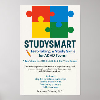 adhd Back Cover  study Smart Poster