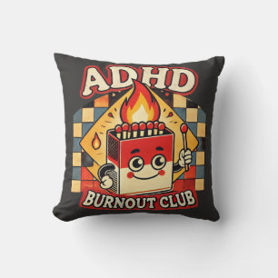 adhd burnout club  cushion