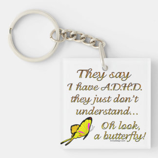 ADHD Butterfly Key Ring