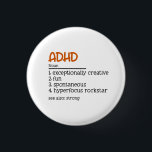 ADHD Definition Neurodiversity Awareness  3 Cm Round Badge<br><div class="desc">ADHD Definition Neurodiversity Awareness button</div>