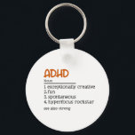 ADHD Definition Neurodiversity Awareness   Key Ring<br><div class="desc">ADHD Definition Neurodiversity Awareness button</div>