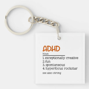 ADHD Definition Neurodiversity Awareness  Key Ring
