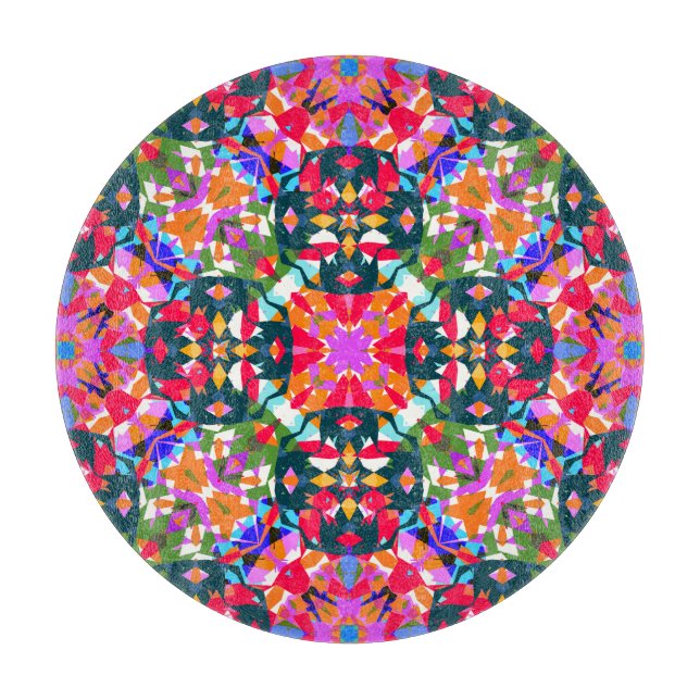 ADHD Dopamine Boost Positivity Pattern Colorful Cutting Board (Front)