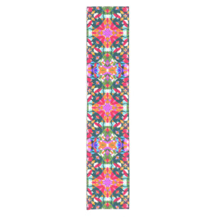 ADHD Dopamine Boost Positivity Pattern Colourful Short Table Runner