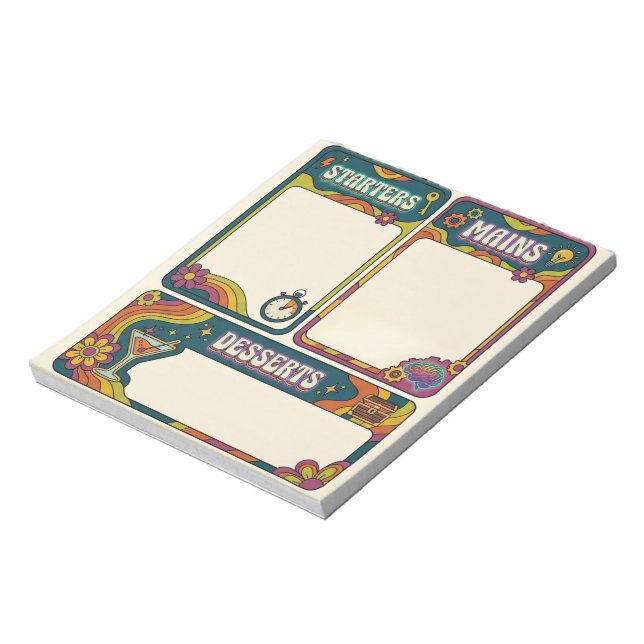 ADHD Dopamine Menu Checklist Retro Task Planner Notepad (Rotated)