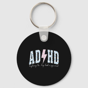 Adhd Funny Mental Health Overstimulated Awareness  Key Ring