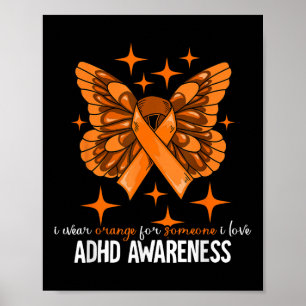 Adhd Gift Uni-kids Adhd Awareness - Black, Small,  Poster