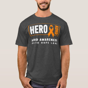 ADHD Hero Shirt - Orange Ribbon, ADHD Awareness