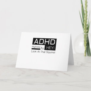 ADHD Highway To Hey Look Men's Ahd Award Card