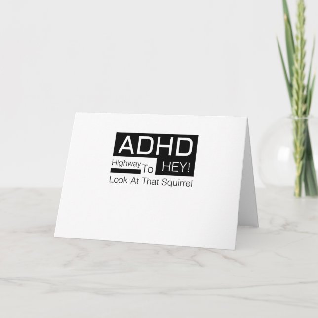 ADHD Highway To Hey Look Men's Ahd Award Card (Front)