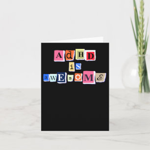 Adhd Is Awesome A Funny Quote Celebrating Aspie Ne Card