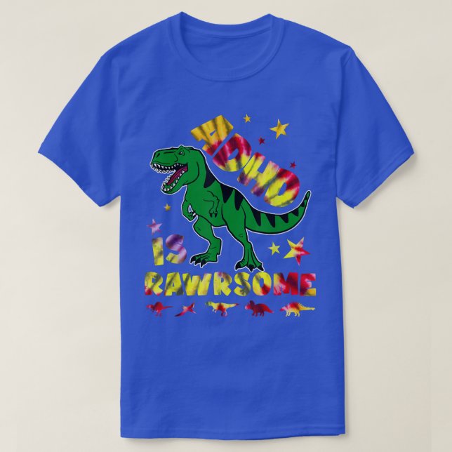 ADHD Is Awesome Boys Girls ADHD Awareness Dinosaur T-Shirt (Design Front)