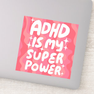 ADHD IS MY SUPERPOWER Fun Colorful Bubble Letters 