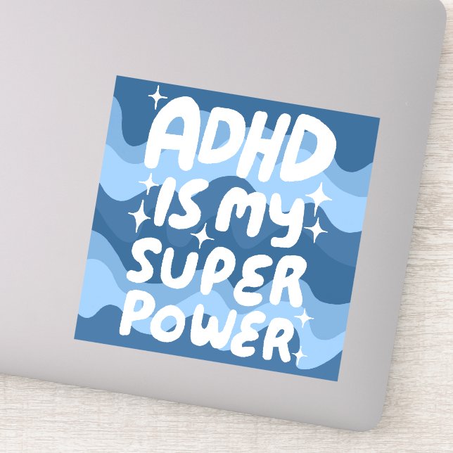 ADHD IS MY SUPERPOWER Fun Colourful Bubble Letters (Detail)