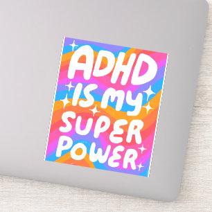 ADHD IS MY SUPERPOWER Fun Colourful Bubble Letters