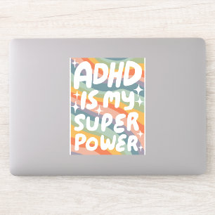ADHD IS MY SUPERPOWER Fun Colourful Bubble Letters
