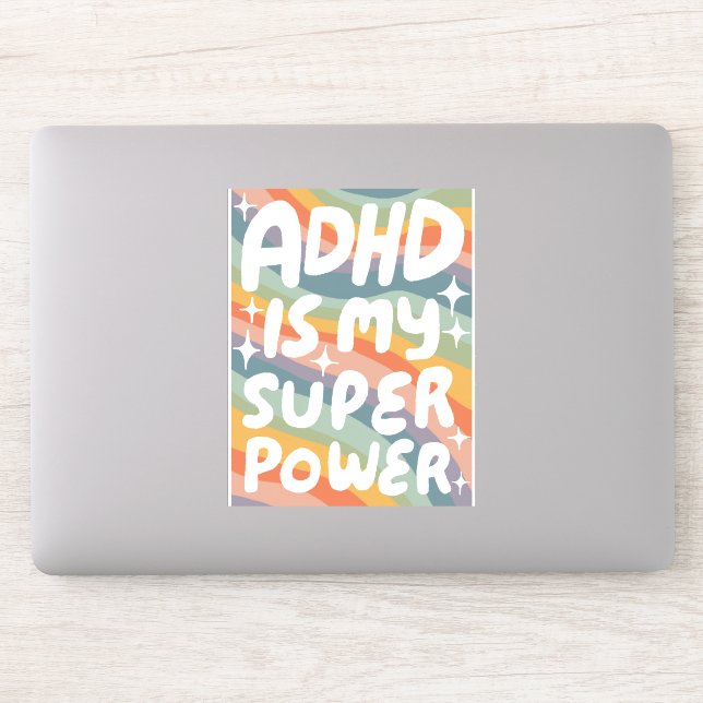 ADHD IS MY SUPERPOWER Fun Colourful Bubble Letters (Computer)