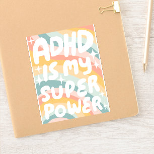 ADHD IS MY SUPERPOWER Fun Colourful Bubble Letters