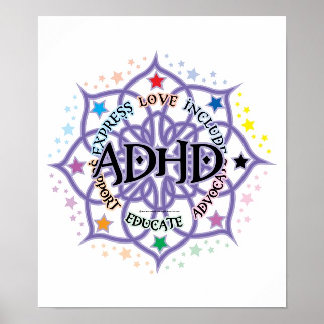ADHD Lotus Tribal Poster (Front)