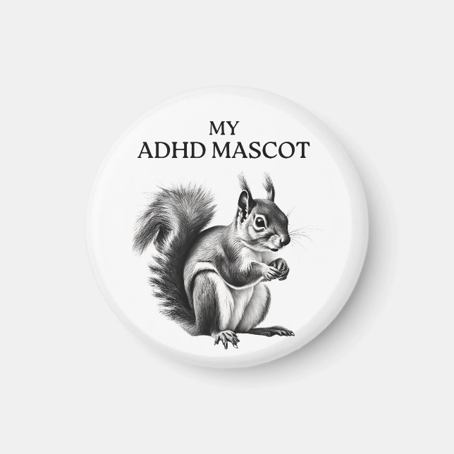 ADHD mascot magnet (Front)