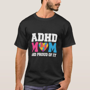 ADHD Mom Awareness Ribbon Mental Health Neurodiver T-Shirt