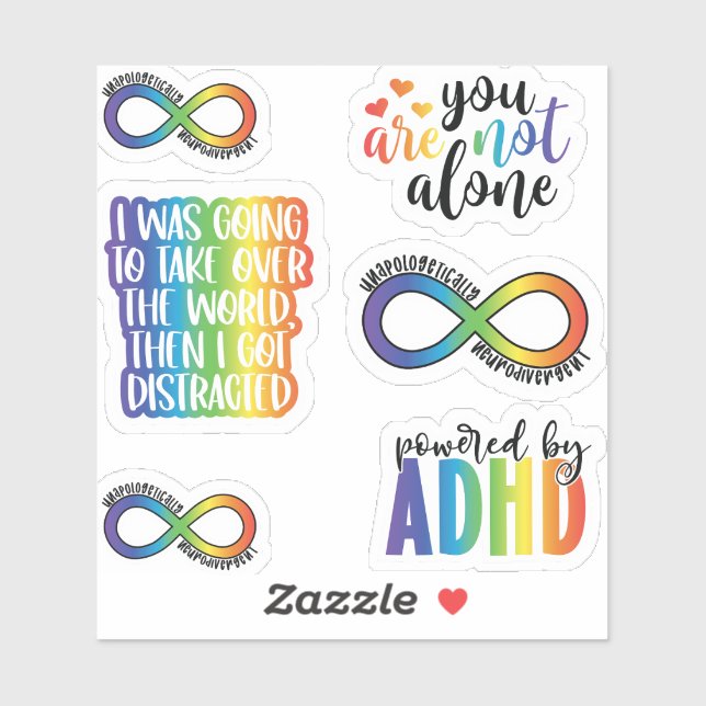 ADHD support stickers (Sheet)