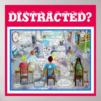 ADHD SYMPTOMS POSTER "Distracted"