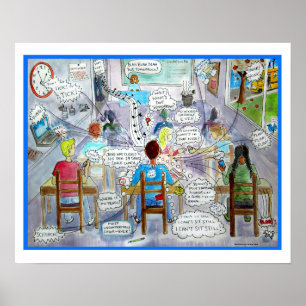 ADHD Symptoms Poster-Great for your Classroom! Poster