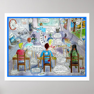 ADHD Symptoms Poster-Great for your Classroom! Poster