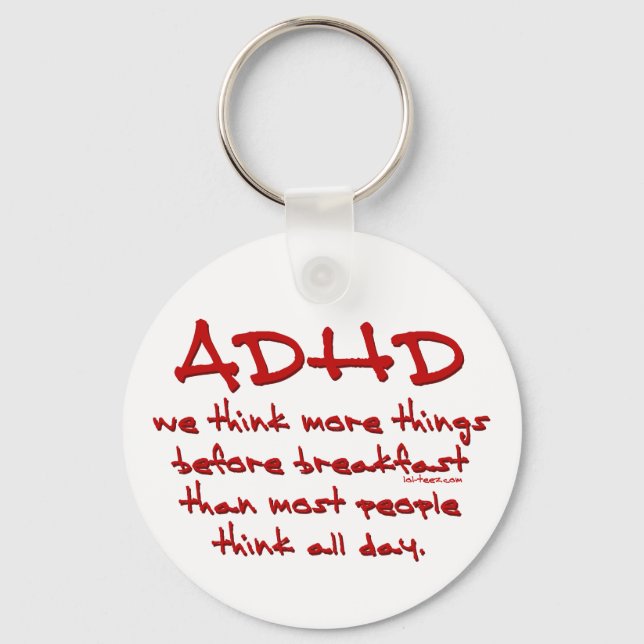 ADHD Think More Key Ring (Front)