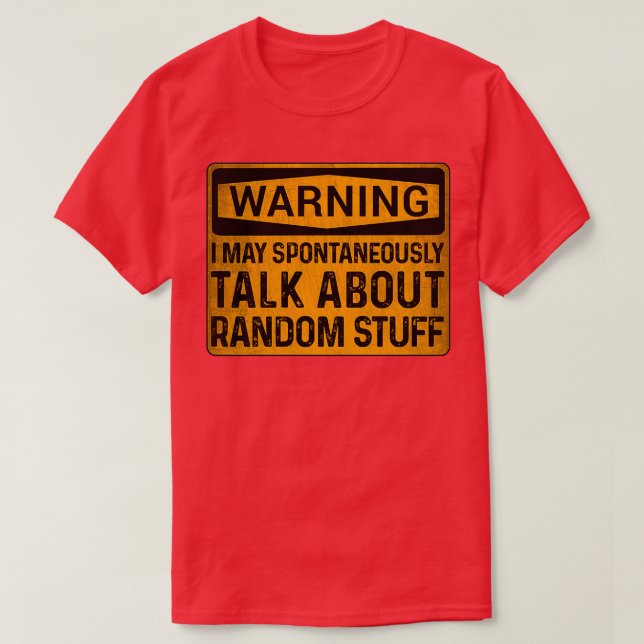 ADHD Warning Sign Label T-Shirt (Design Front)
