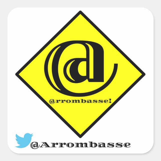 Adhesive Arrombasse Square Sticker (Front)