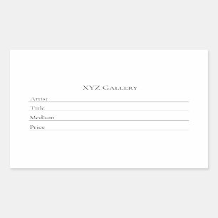 Adhesive Art Gallery Exhibition Label Sticker